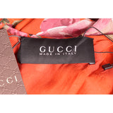 sz 42 NEW $3200 GUCCI RUNWAY Red BLOOMS FLORAL Plisse Ruffle Silk Cocktail DRESS
