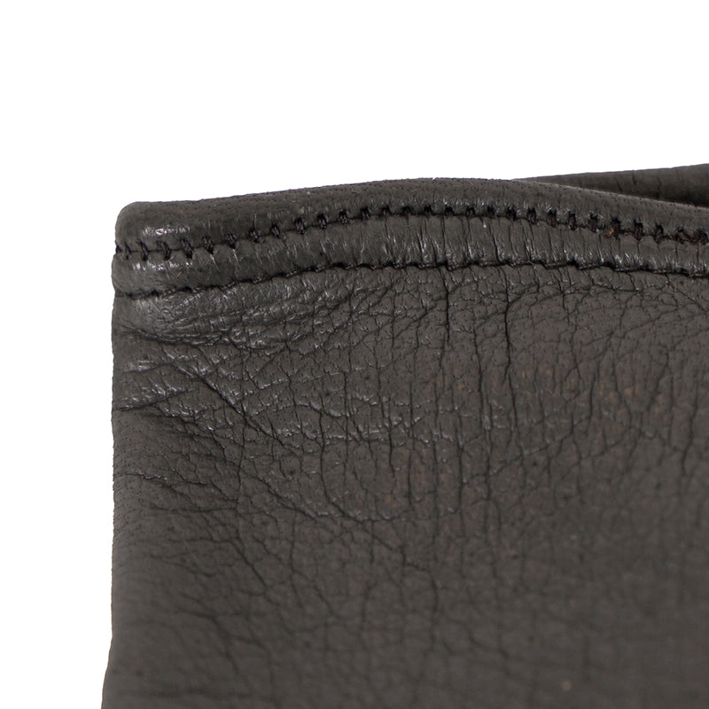 sz S NEW $875 GUCCI Men&#039;s Gray Nappa Leather GG LOGO ZIPPER CENTER Lined GLOVES