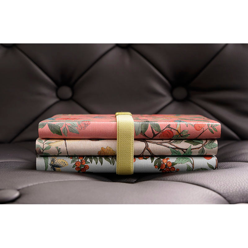 NEW $495 GUCCI Pink, Blue &amp; White FLORAL BIRD TIAN Small 3 pc NOTEBOOK SET NWT