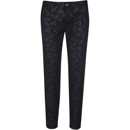 sz 40 NEW $850 GUCCI Black HEART PRINT 5-Pocket Cotton Twill Tapered Legs PANTS