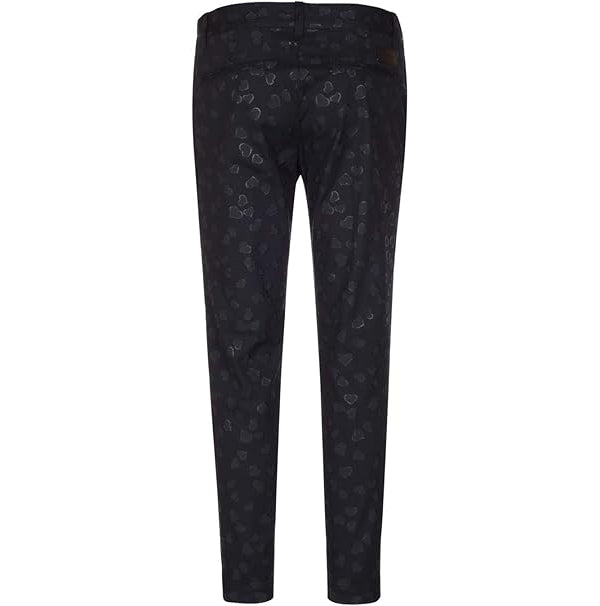 sz 40 NEW $850 GUCCI Black HEART PRINT 5-Pocket Cotton Twill Tapered Legs PANTS