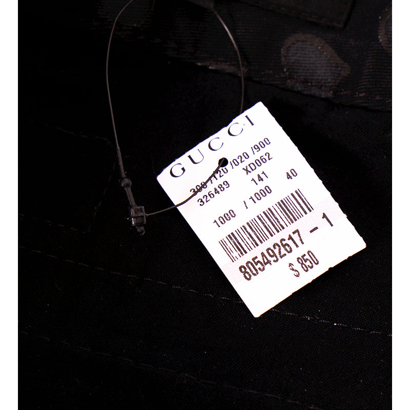 sz 40 NEW $850 GUCCI Black HEART PRINT 5-Pocket Cotton Twill Tapered Legs PANTS