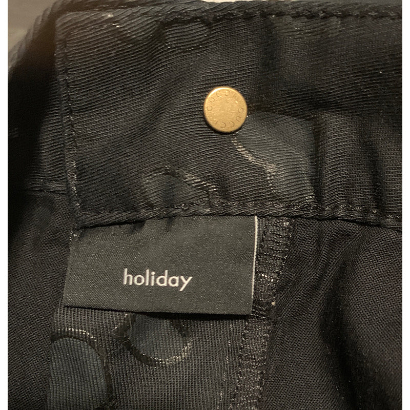 sz 40 NEW $850 GUCCI Black HEART PRINT 5-Pocket Cotton Twill Tapered Legs PANTS