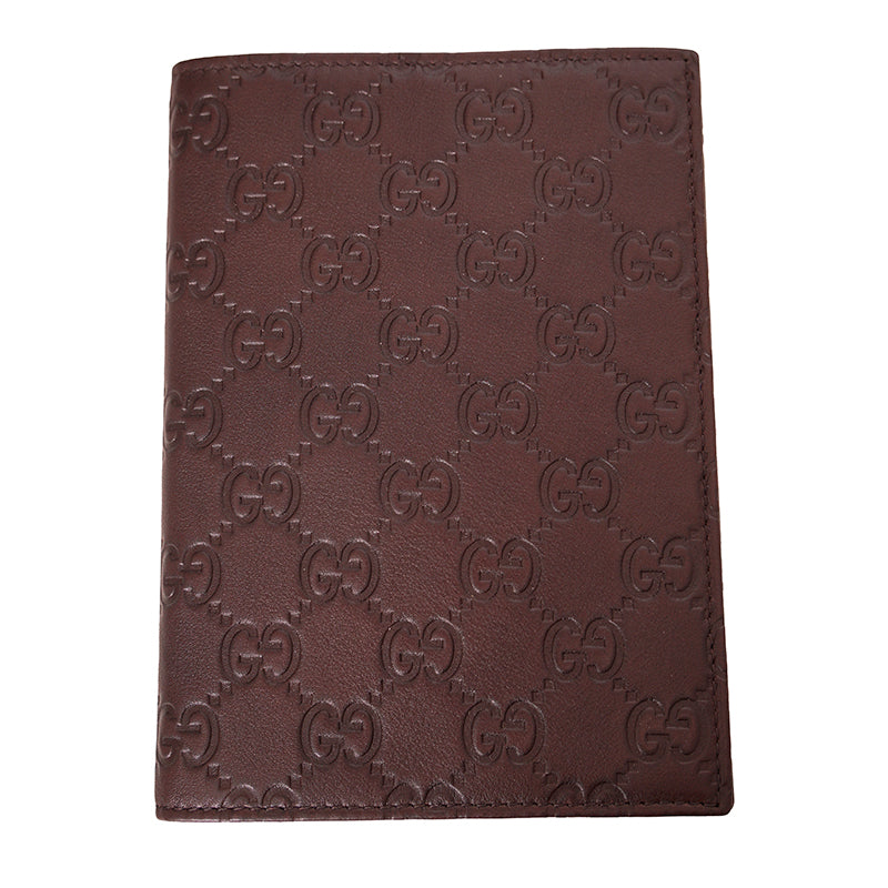 NEW $495 GUCCI Brown Leather GG Guccissima Small NOTEBOOK COVER & Note book NIB