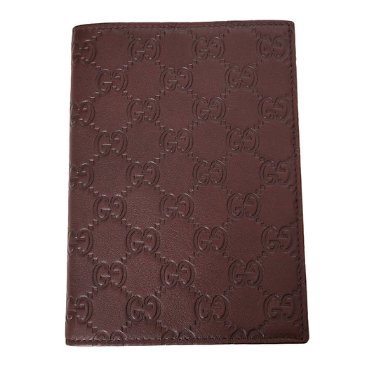NEW $495 GUCCI Brown Leather GG Guccissima Small NOTEBOOK COVER & Note book NIB