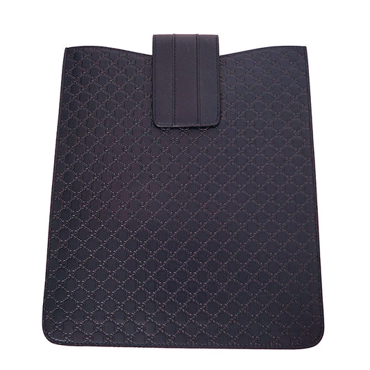 NEW $325 GUCCI Dk Blue Leather Microguccissima GG Logo Case iPad/Tablet/Document
