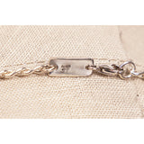 NEW $690 GUCCI Sterling Silver HORSEBIT LOGO Glass Pearl Pendant NECKLACE NWB