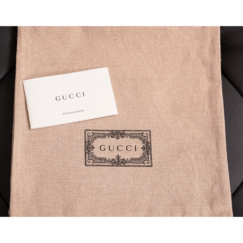 NEW $690 GUCCI Sterling Silver HORSEBIT LOGO Glass Pearl Pendant NECKLACE NWB