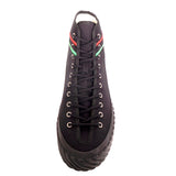 11.5G US 12 NEW $750 GUCCI All Black Canvas Red/Green GG LOGO High-top SNEAKERS