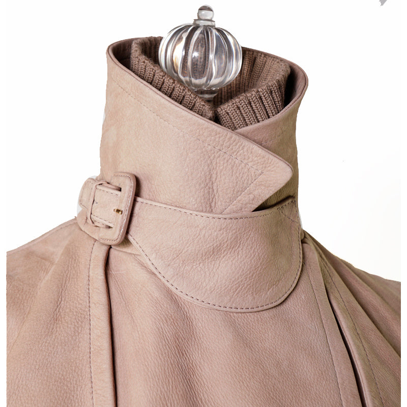 sz 42 VINTAGE $3,000 GUCCI Tan LEATHER NUBUCK SHEARLING LINED Bomber JACKET EUC
