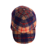 sz S NEW $950 GUCCI Camel Blue Red WOOL PLAID GG Logo FLAP TRAPPER Heritage HAT