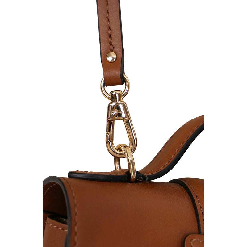 NEW $590 LONGCHAMP Cognac Leather Box-Trot XS HORSE LOGO Crossbody Strap BAG