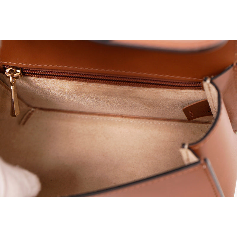 NEW $590 LONGCHAMP Cognac Leather Box-Trot XS HORSE LOGO Crossbody Strap BAG