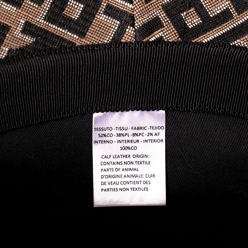 NEW $290 LONGCHAMP RUNWAY Tan & Black LGP Monogram Jacquard Canvas FEDORA HAT