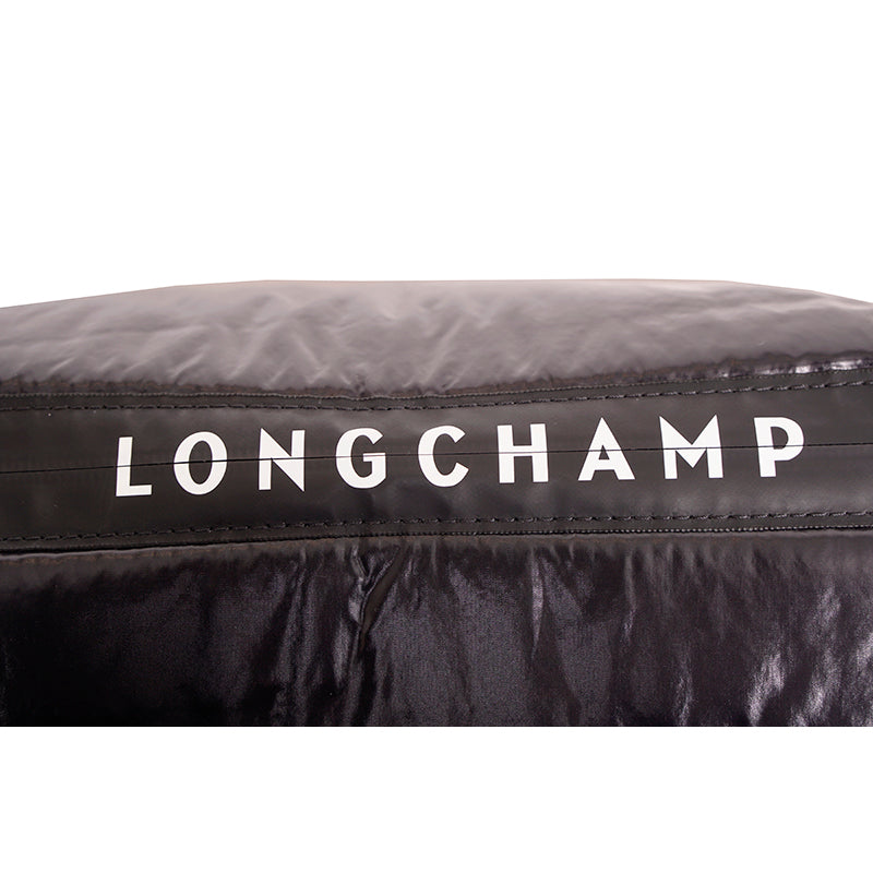 NEW $370 LONGCHAMP Black Nylon Le Pliage ALPIN PUFFER Travel HOBO MESSENGER BAG