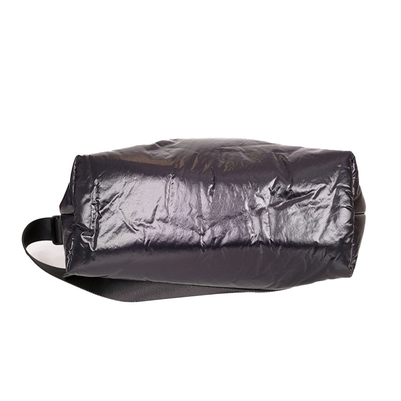 NEW $370 LONGCHAMP Black Nylon Le Pliage ALPIN PUFFER Travel HOBO MESSENGER BAG