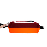 NEW LONGCHAMP Orange Red Colorblock LE PLIAGE SCUBA Belt Sling BAG RETIRED