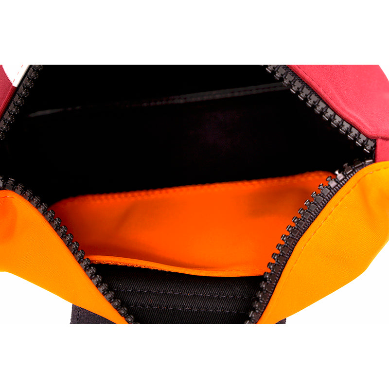 NEW LONGCHAMP Orange Red Colorblock LE PLIAGE SCUBA Belt Sling BAG RETIRED