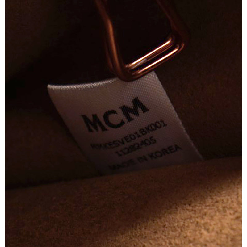 NEW $990 MCM Black Visetos Orange/Tan STARK MAXI LOGO Monogrammed BACKPACK NWT