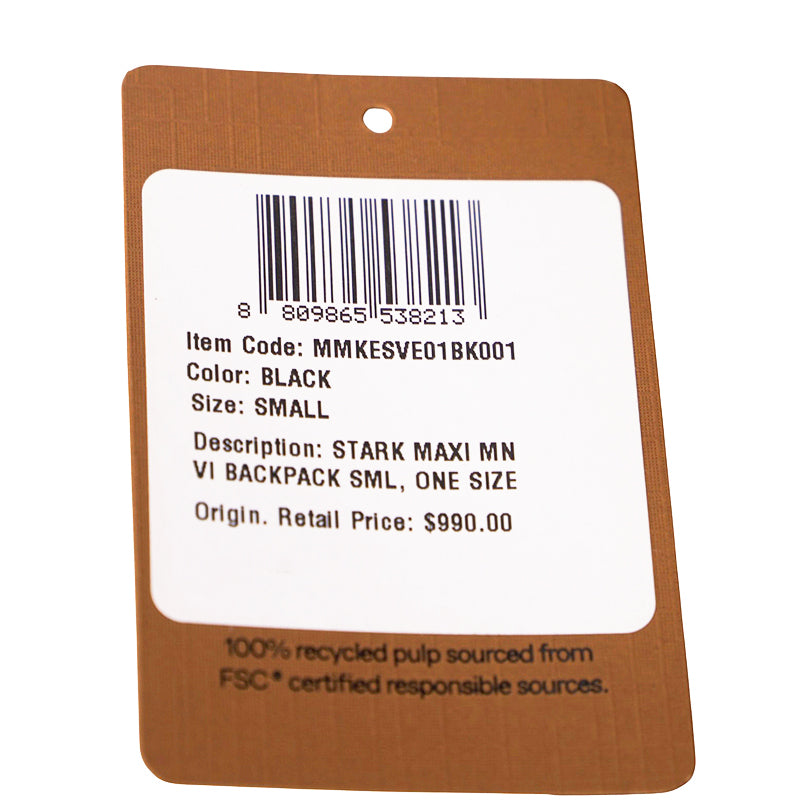 NEW $990 MCM Black Visetos Orange/Tan STARK MAXI LOGO Monogrammed BACKPACK NWT