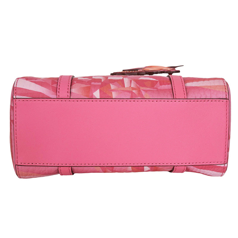 NEW $660 MCM Pink Ocean Coral LOGO Mountain Collection Crossbody TONI TOTE BAG