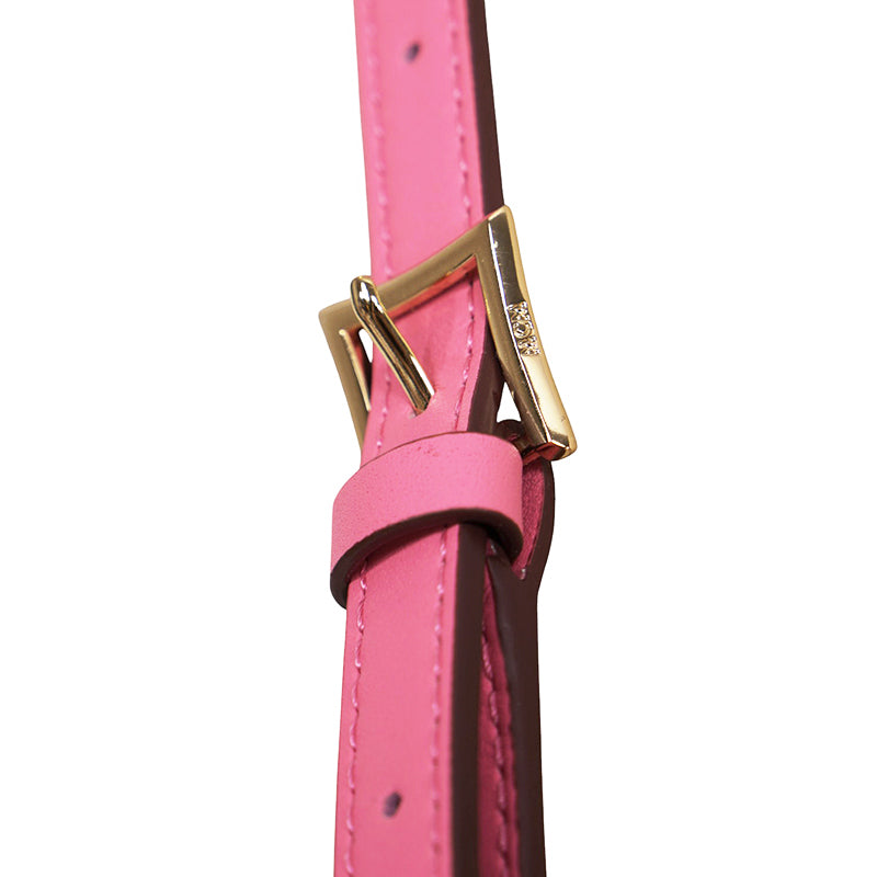 NEW $660 MCM Pink Ocean Coral LOGO Mountain Collection Crossbody TONI TOTE BAG