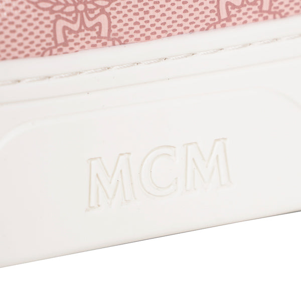 38/39 NEW $490 MCM Woman's PINK MONOGRAM Coated Canvas Skyward PLATFORM SNEAKERS