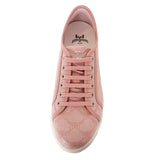 38/39 NEW $490 MCM Woman's PINK MONOGRAM Coated Canvas Skyward PLATFORM SNEAKERS