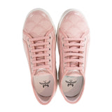 38/39 NEW $490 MCM Woman's PINK MONOGRAM Coated Canvas Skyward PLATFORM SNEAKERS