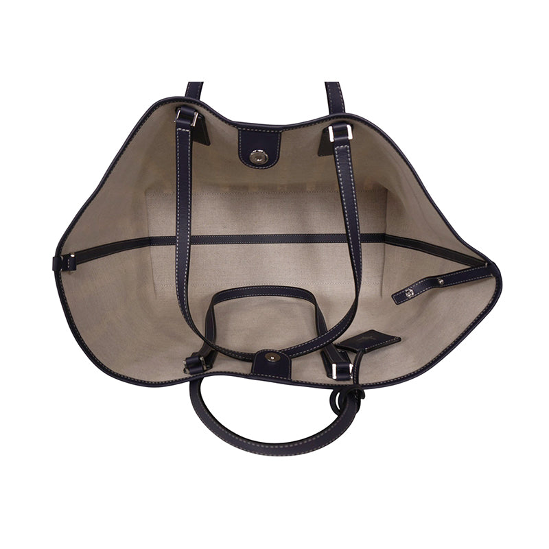 NEW $780 MCM Navy Beach Club Stripe CLOWN FISH Canvas AREN SHOPPER TOTE BAG NWT