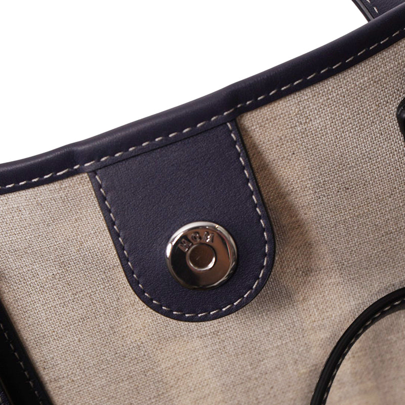 NEW $780 MCM Navy Beach Club Stripe CLOWN FISH Canvas AREN SHOPPER TOTE BAG NWT