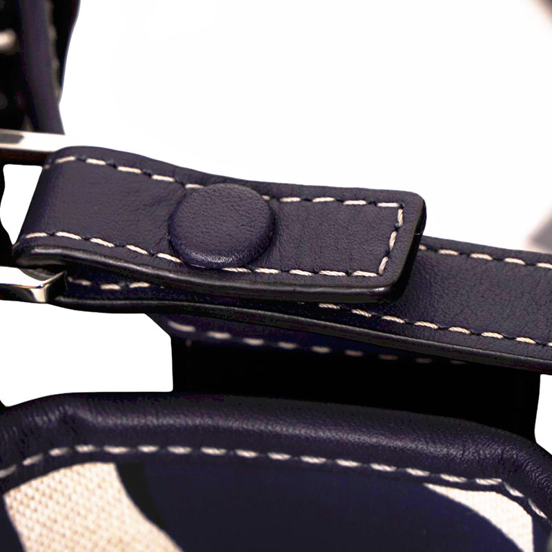 NEW $780 MCM Navy Beach Club Stripe CLOWN FISH Canvas AREN SHOPPER TOTE BAG NWT