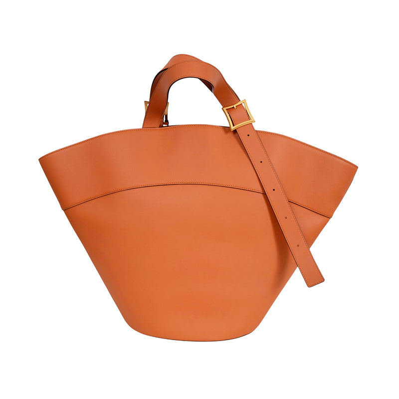 NEW $1790 MCM RUNWAY 2024 Cognac SPANISH NAPPA LEATHER Large HIMMEL TOTE BAG NWT