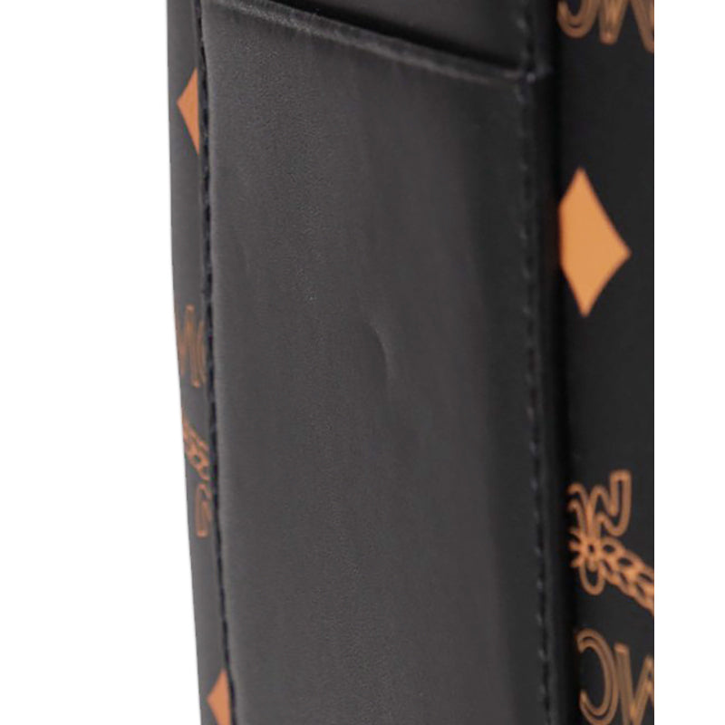 NEW $660 MCM Black Orange Vallarta COLOR SPLASH Monogram Logo Crossbody BAG NWT