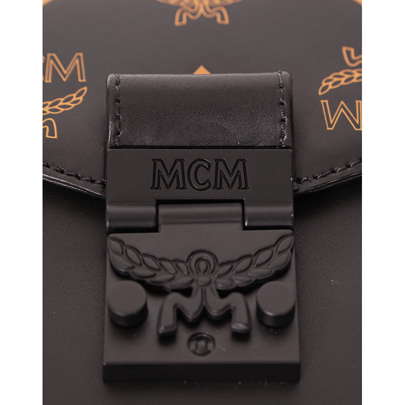 NEW $660 MCM Black Orange Vallarta COLOR SPLASH Monogram Logo Crossbody BAG NWT