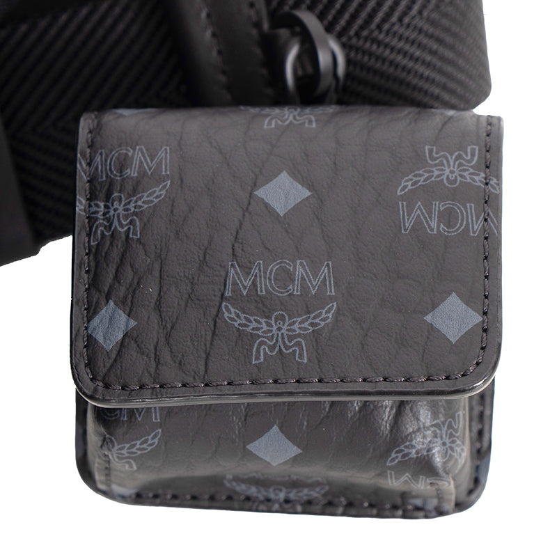 NEW $980 MCM Black Visetos Logo Klassik SET 3 MULTIFUNCTION Trio CROSSBODY BAG