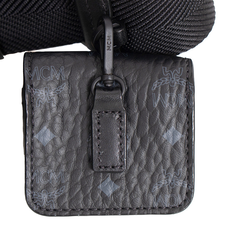 NEW $980 MCM Black Visetos Logo Klassik SET 3 MULTIFUNCTION Trio CROSSBODY BAG