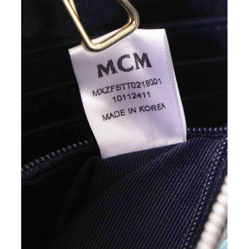 NEW $450 MCM Blue Palm Tree Monogram LOGO Ottomar Travel Pouch MESSENGER BAG NWT