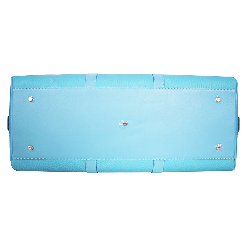 NEW $1,580 MCM Blue Gradation PALM TREE Visetos Ottomar Large WEEKENDER BAG NWT