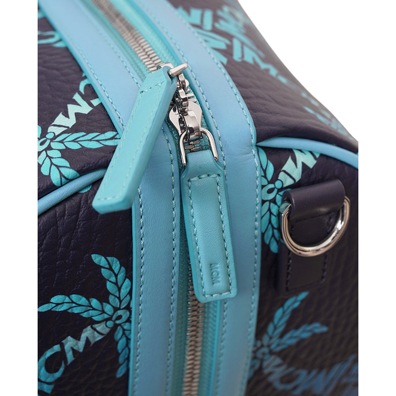 NEW $1,580 MCM Blue Gradation PALM TREE Visetos Ottomar Large WEEKENDER BAG NWT