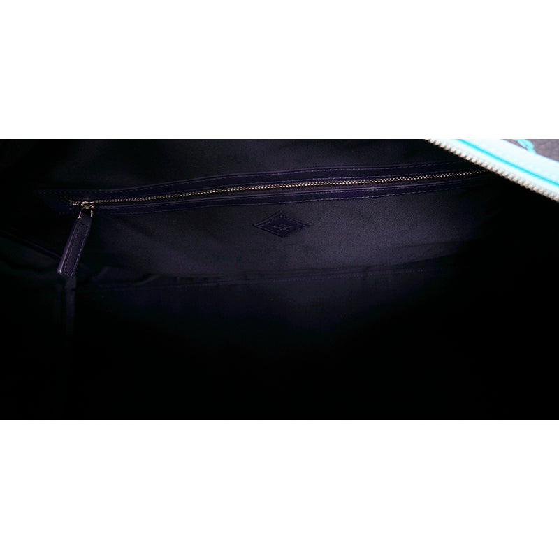 NEW $1,580 MCM Blue Gradation PALM TREE Visetos Ottomar Large WEEKENDER BAG NWT