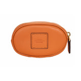 NEW $530 MCM Cognac Brown Nappa Leather Mode Travia LOGO POUCH BAG & BELT NIB XL