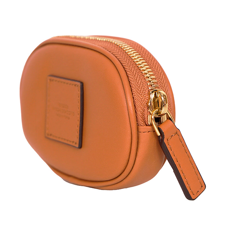 NEW $530 MCM Cognac Brown Nappa Leather Mode Travia LOGO POUCH BAG & BELT NIB XL