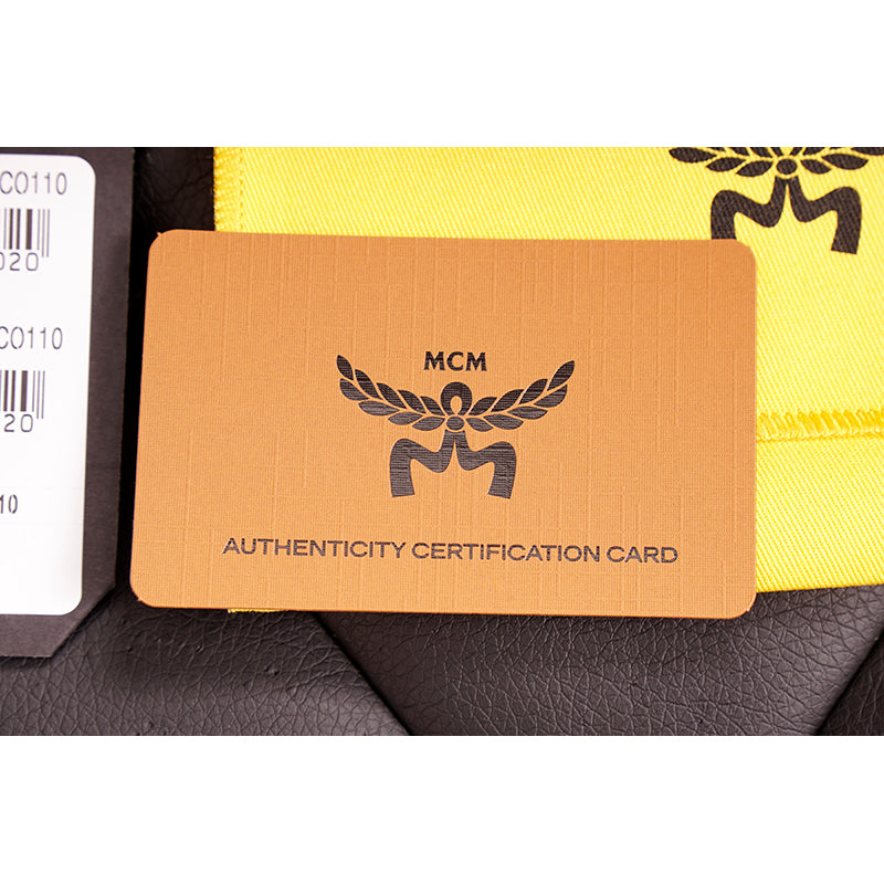 NEW $530 MCM Cognac Brown Nappa Leather Mode Travia LOGO POUCH BAG & BELT NIB XL