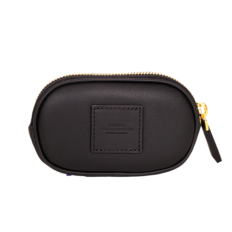 NEW $530 MCM Black Nappa Leather Mode Travia LOGO Oval BAG & Visetos BELT NIB XL