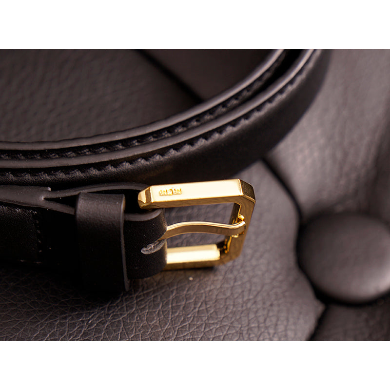 NEW $530 MCM Black Nappa Leather Mode Travia LOGO Oval BAG & Visetos BELT NIB XL