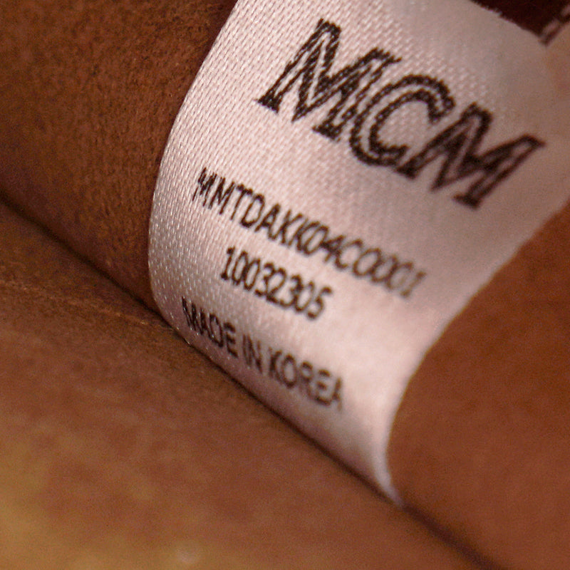 NEW $1,090 MCM Cognac Spanish Calf Leather LOGO Medium KLASSIK Tote BAG & STRAP