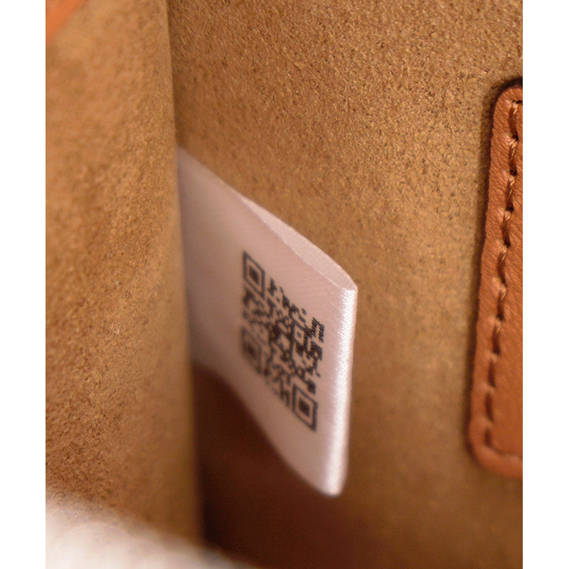 NEW $850 MCM Cognac Spanish Calf Leather LOGO AREN MESSENGER WRISTLET STRAP BAG