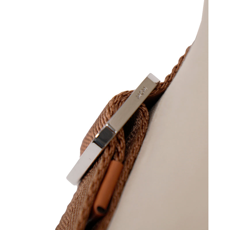 NEW $850 MCM Cognac Spanish Calf Leather LOGO AREN MESSENGER WRISTLET STRAP BAG