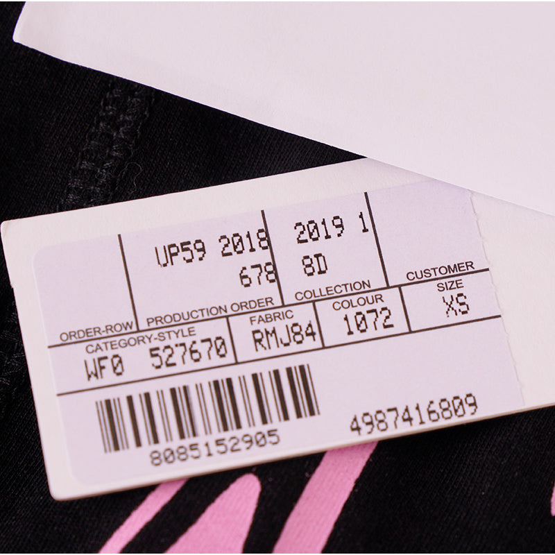 sz XS NEW $395 ALEXANDER MCQUEEN MCQ Black PINK MONSTER SWALLOW T-Shirt DRESS